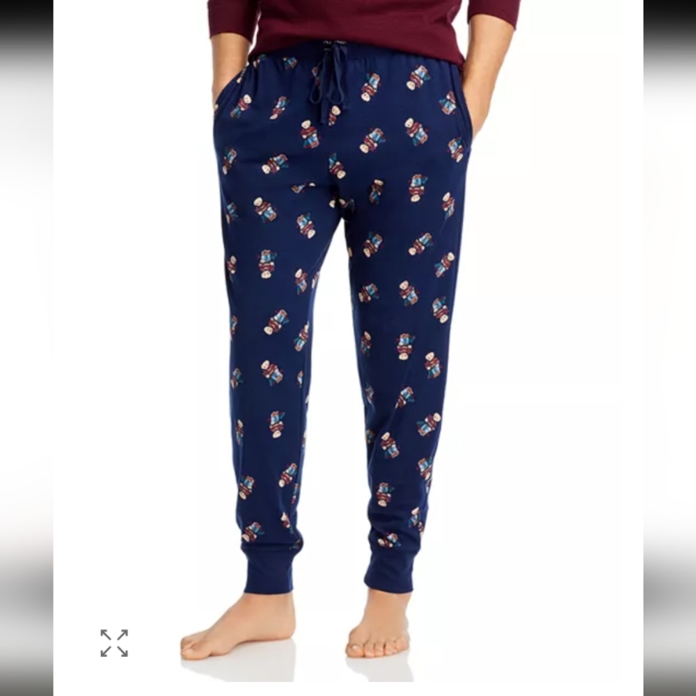Ralph Lauren Polo Bear Print Jogger Pajama Pants